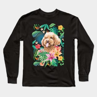 Tropical Apricot Toy Poodle 2 Long Sleeve T-Shirt